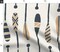 Rustic Canoe Kayak Camping Summer Camp Geometric Paddles Paddle Large Scale Lake House Vacation Home Block Print Cabincore Cabin Lodge Custom Printed Fabric by Spoonflower Various Fabrics by the Yard or Fat Quarter